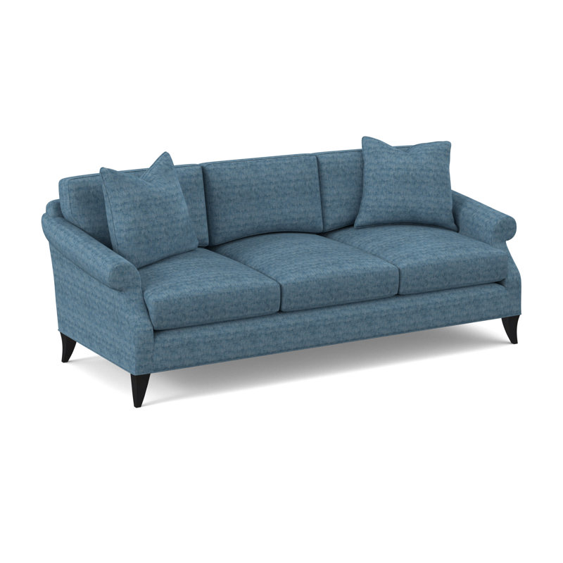 Turner Upholstered 86'' Sofa, Espresso, Edworth Ocean Viscose