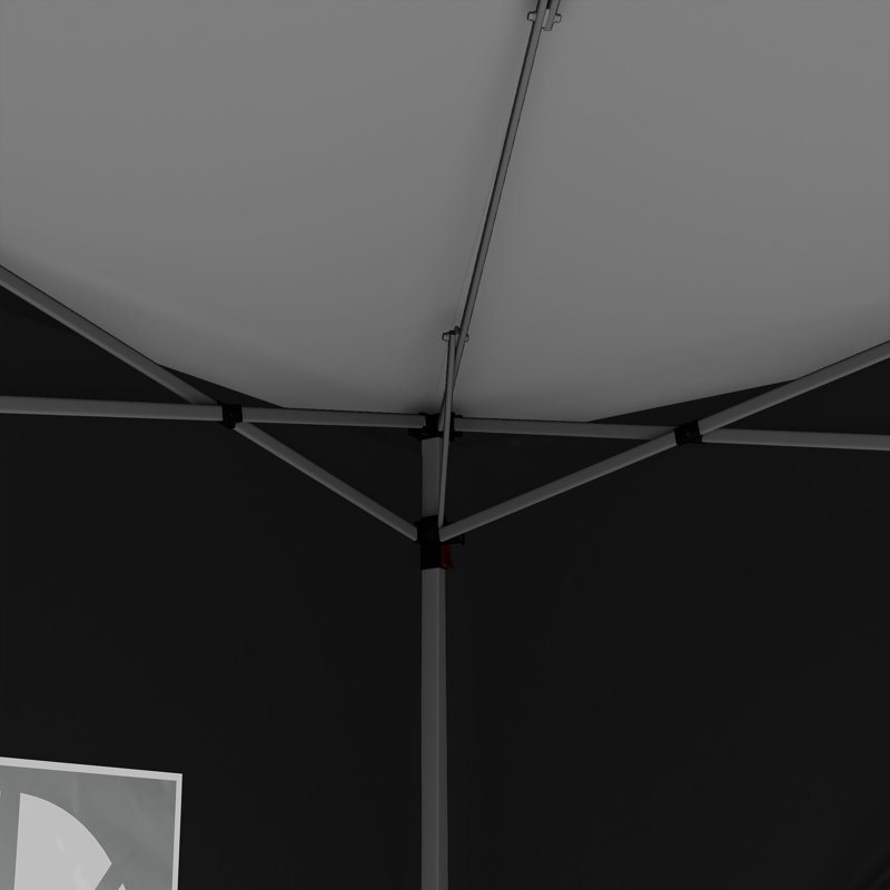 Medberry 3m x 3m Steel Pop-up Gazebo, Black