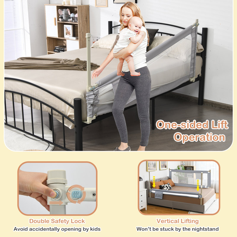 Kavalier Side Rails, 102cm H x 196cm L x 25cm W