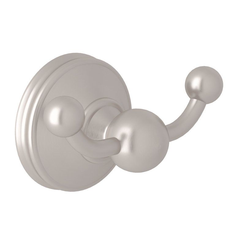 Georgian Era Wall Mounted Robe Hook, Satin Nickel