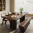 French vintage rectangular solid wood dining table-842732794