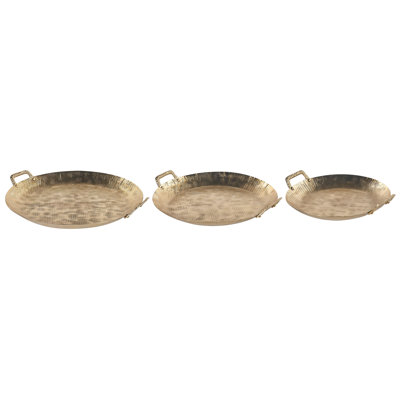 Alqi Handmade Metal Decorative Plate - Set of 3