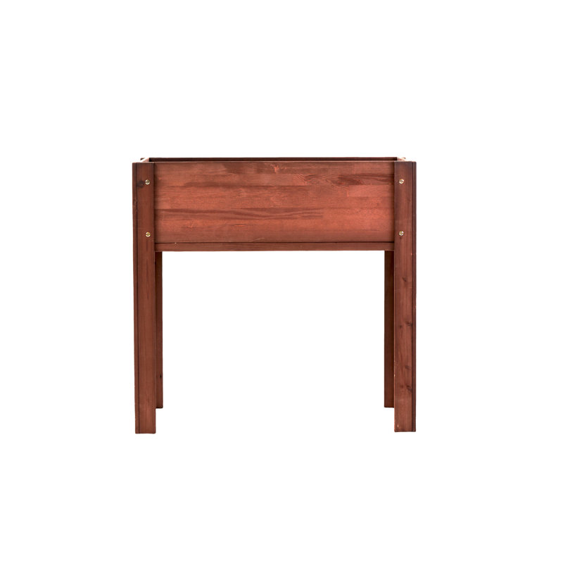 Raised Planter Box 31X31x16 Inch With Legs, Wooden Garden Bed For Outdoor Plants, Flowers, Fruits, Veggies, Herbs, Long-Lasting Solid Wood Toughness