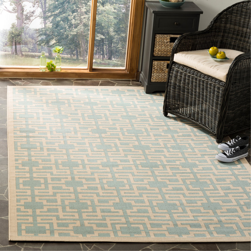 Tapis géométrique Jamon Martha Stewart Performance, Rectangle 6 pi 7 po x 9 pi 6 po