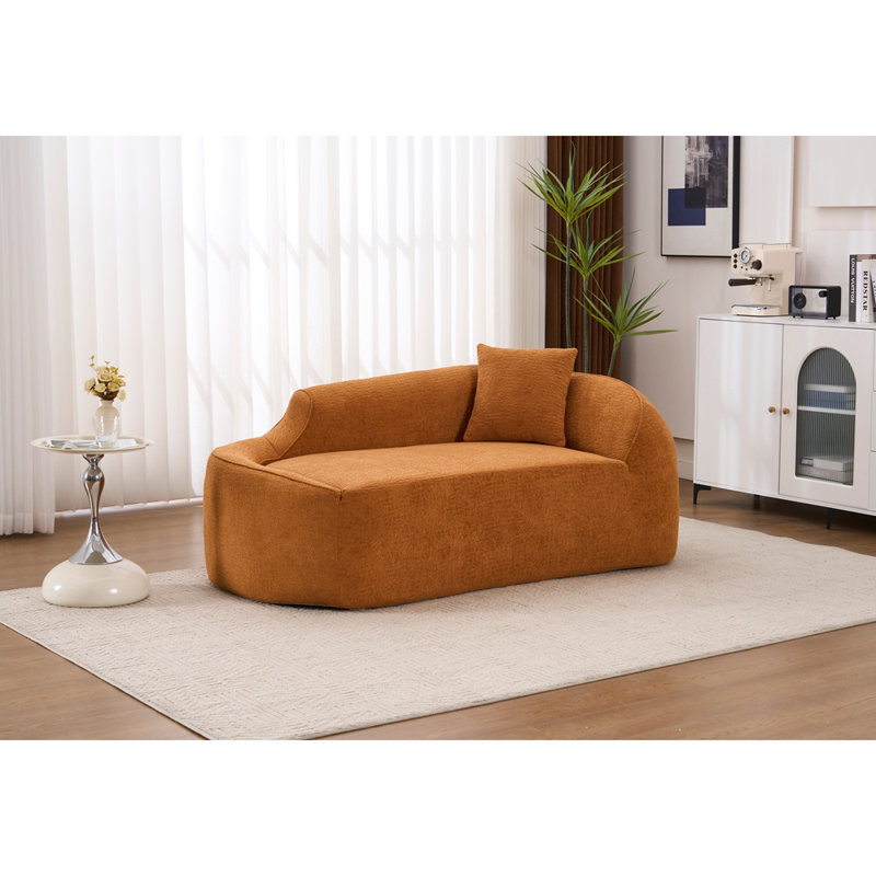 Méridienne courbée Compression, Caramel