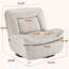 Chaise d'appoint pivotante et berçante en similicuir-896893763