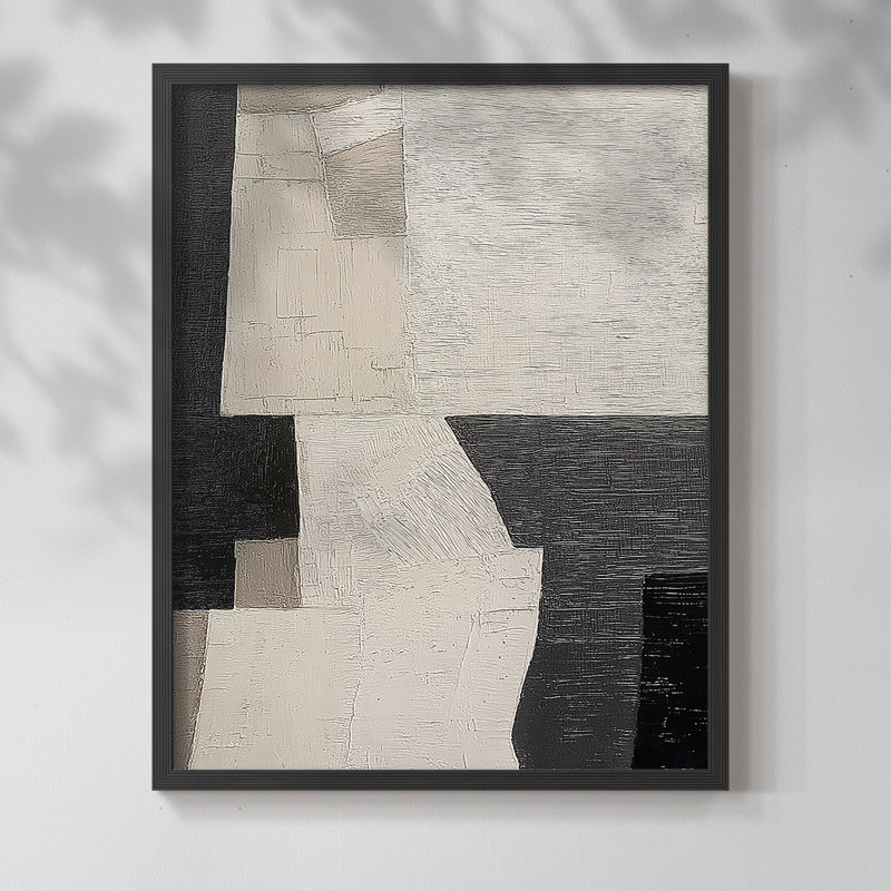 "ABSTRACT Series DCLVII" par J Paul, Noir, noir, noir, noir, H 21 po x l 17 po