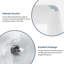 Lavabo de salle de bain rectangulaire 16 "x12"