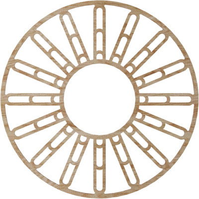 Médaillon de plafond en bois Hale