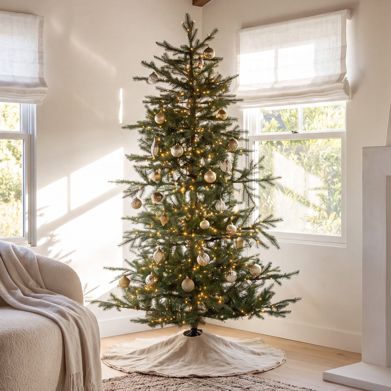 Haileyrose 5' Pre-Lit Pine Christmas Tree