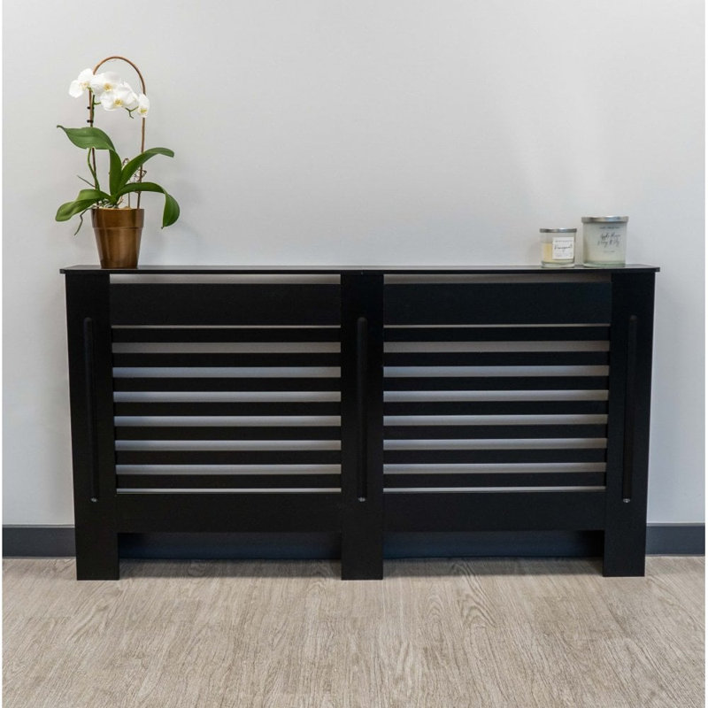 Cassiopeia Wall-Mounted Black Radiator Cover