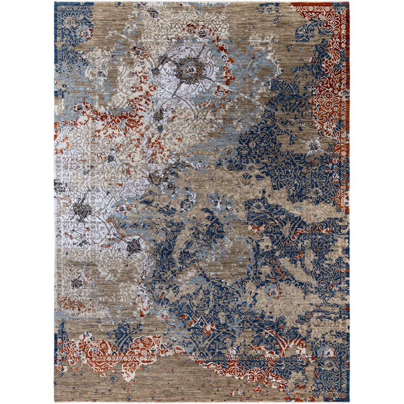 Overdyed One-of-a-Kind 9' 2" X 12' 4" Hand Knotted Area Rug