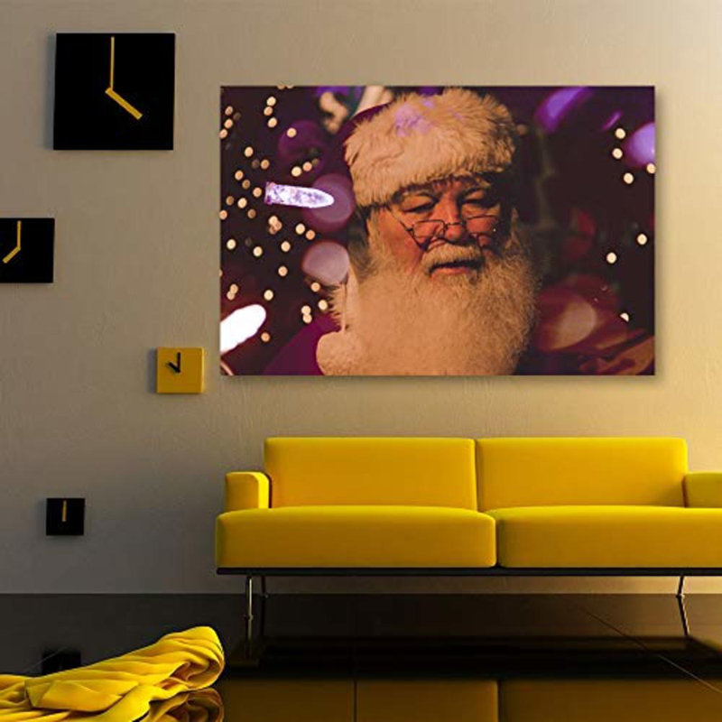 Christmas Christmas Claus X07 - Photographie sur toile tendue, H 16 po x l 24 po