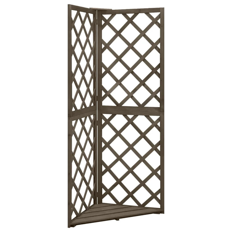 Jetties 145cm H x 76cm W Wood Folding Trellis, Grey