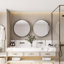 Armoire de salle de bain 31,5 pouces en métal noir mat avec miroir et tablettes réglables
