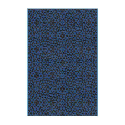 Tapis bleu marine à motifs Jaimes