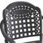 Ensemble de 5 meubles de patio en aluminium coulé avec cadre noir et coussins de siège