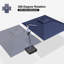 9' x 12' Double Top Deluxe Rectangular Lighted Cantilever Umbrella,Navy-47955063