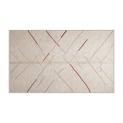 Machine Washable Beige Area Rug