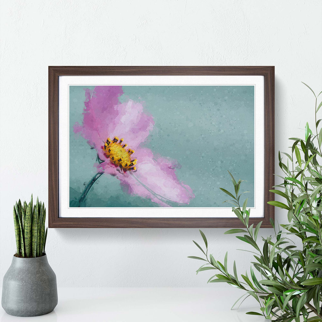 Purple Flower After the Rain in Abstract - Picture Frame Graphic Art Print