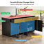 Îlot de cuisine de 81 à 106 po avec plateau en bois manufacturé - Armoire de rangement réglable pour les cuisines de style campagne moderne et à aire ouverte-120090103