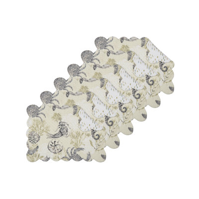 Cannon Beach Cotton Placemat Machine Washable Set of 6