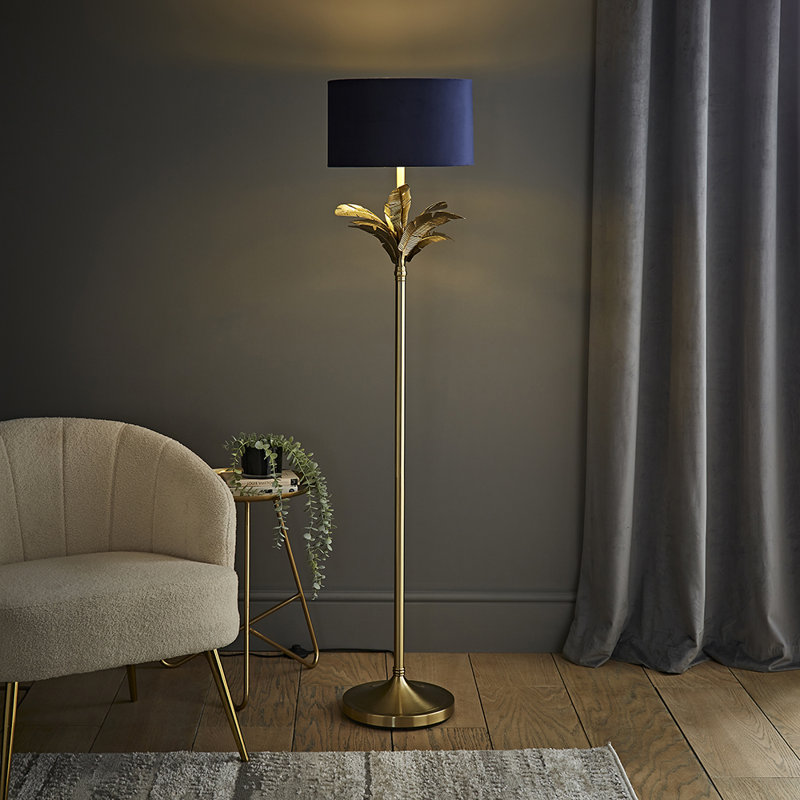 Waynesfield 157.5cm Polished Traditional Floor Lamp, Yes, Blue