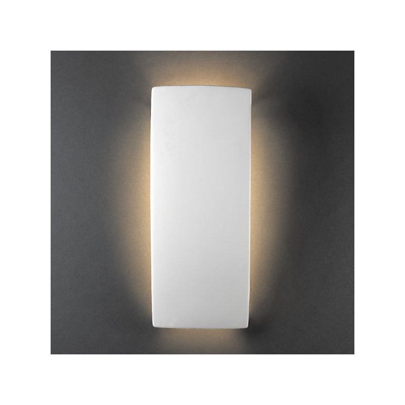 Kameron Ceramic Flush Mounted Sconce, Bisque