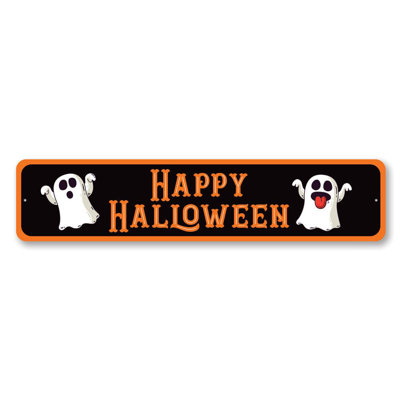 Plaque en aluminium Happy Halloween