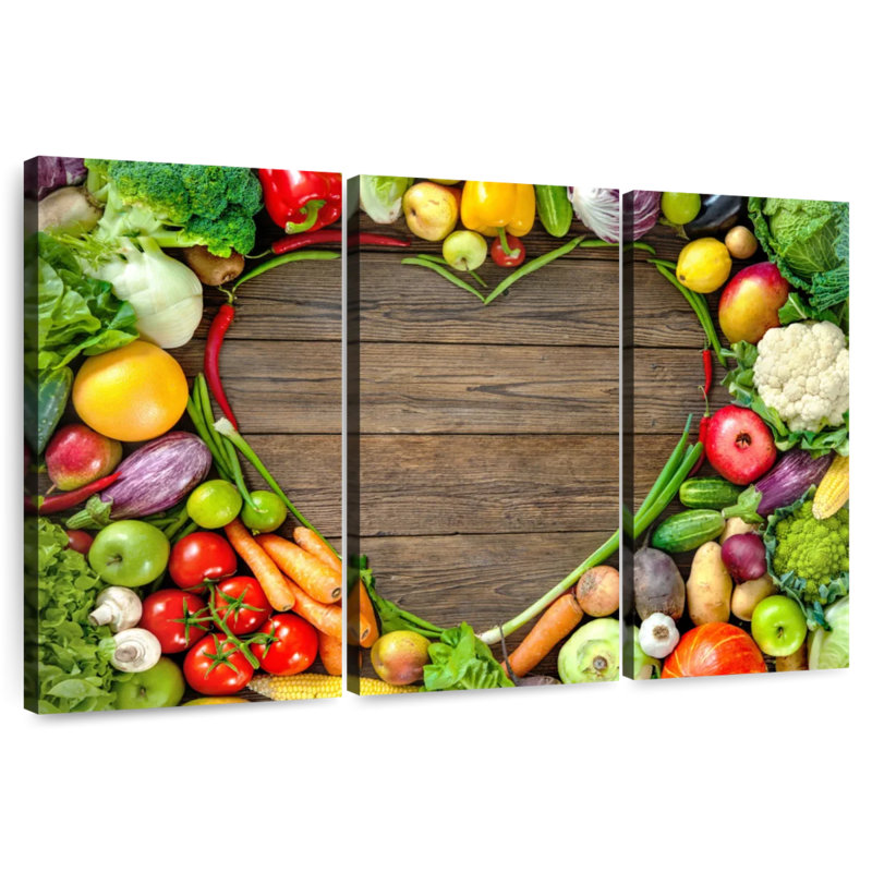 Yarlin Healthy Food Heart, 32" H x 50" W