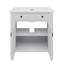 Meuble-lavabo simple 31 po avec lavabo en céramique Rustic-223141984