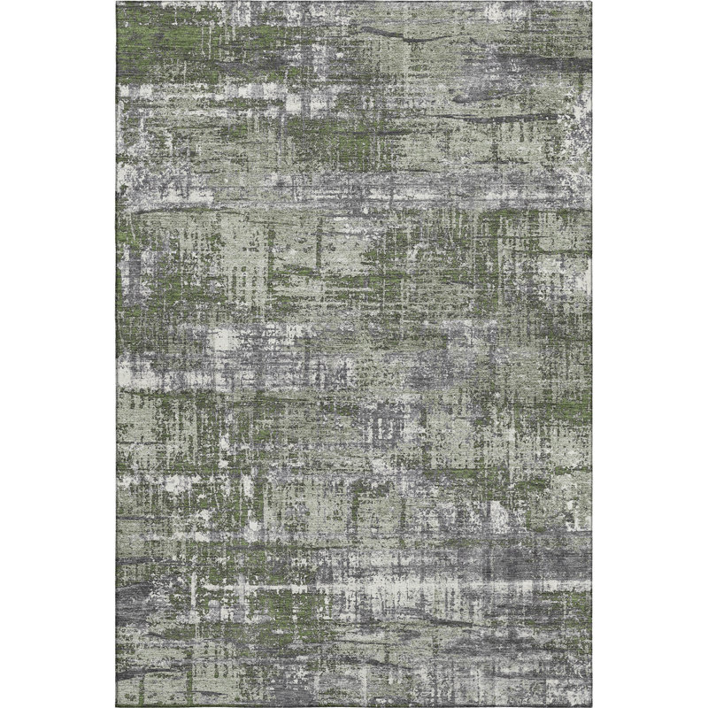 Premium Machine Washable Mouton Geometric Rug, Rectangle 2'6" x 3'10"