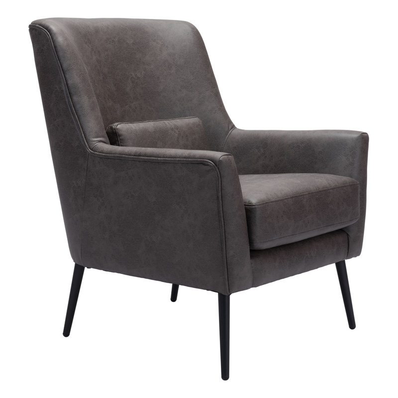 Chaise d'appoint Ontario, Similicuir noir