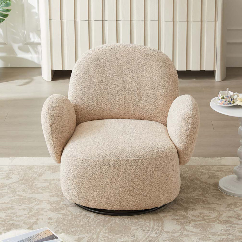 Fauteuil pivotant d'appoint, Beige