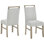De 2 chaises de salle à manger rembourrées en tissu gris au fini chêne - hauteur de l'assise 19,5 po, paquet de 13 po