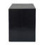 Table d'appoint moderne carrée noire à colonne avec sophistication naturelle rétro, pour les espaces intérieurs, L 14,5 po x l, arrangement de hauteurs variables et espaces extérieurs-126496583