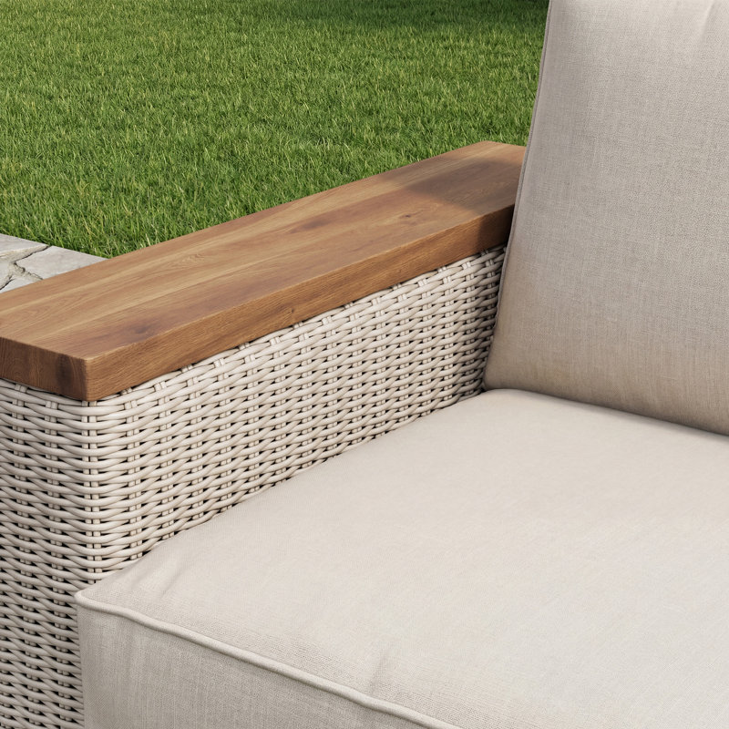 Leiny 88.2" Wide Outdoor Patio Sofa With Cushions