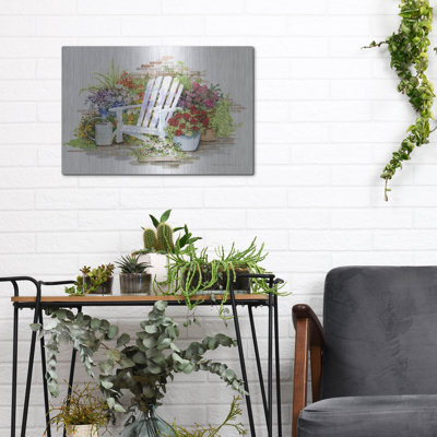 Luxe Metal Art 'Sit A Spell' by Kathleen Parr Metal Wall Art