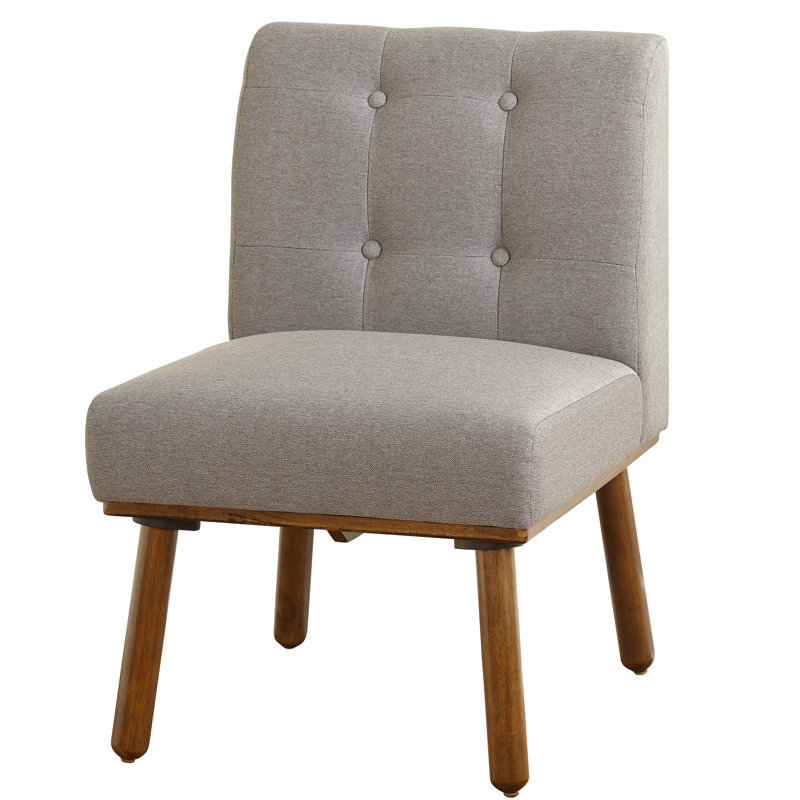 Upholstered Slipper Chair, Gray