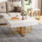 Maridell White ang Gold Square Coffee Table