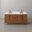 Sequoia 72 In. Double Sink Whitebrook Quartz Countertop Bath Vanity in Mango Wood With Gold Faucet-251440441