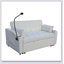 Canapé-lit futon moderne en velours avec canapé-lit, petit canapé-lit avec dossier inclinable réglable, coussins décoratifs, poches et canapé-lit convertible 3-en-1