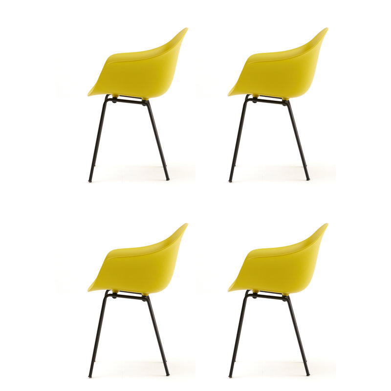 TA Armchair (Set of 4), Mustard/Black