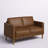 Armonni 55" Wide Top Grain Leather Loveseat | Mid Century Modern Small Couch-1199287684