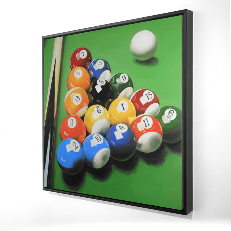 " Pool Table With Ball Formation "