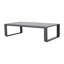 Table basse Three and Rectangular, coussins confortables gris, matériau et table modernes en aluminium, structure robuste