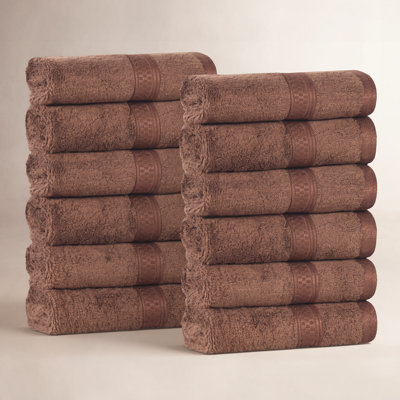 Nolhan 12-Piece Bamboo Cotton Washcloth Set