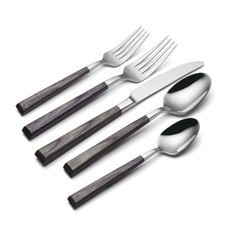 Coronado Charcoal 5 Piece Everyday Place Setting, Silver