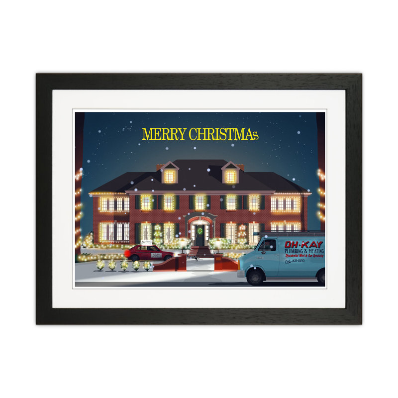 Home Alone by Richard O'Neill - Print, 43.5cm H x 53.5cm W x 3cm D, Black Framed