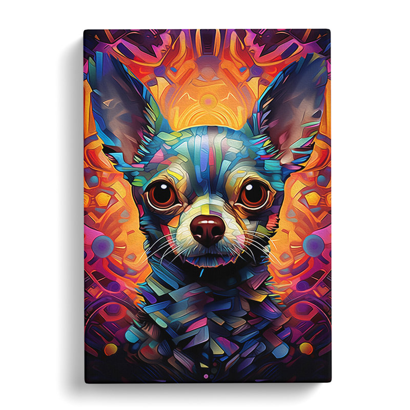 Chihuahua Futurism - Wrapped Canvas, 60cm H x 40cm W x 3cm D